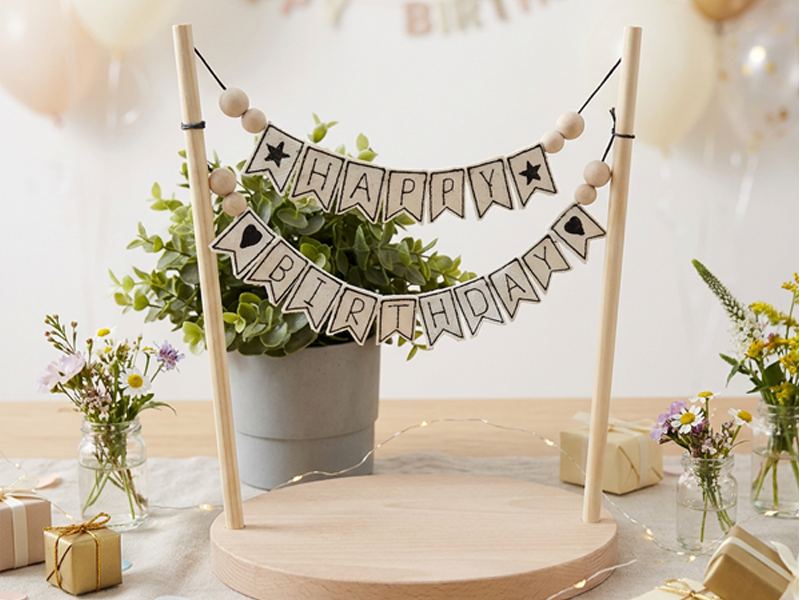 Mini Wimpelkette Happy Birthday - ITH-Stickdatei
